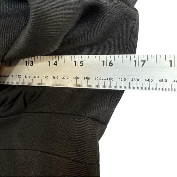 JCREW Blue Label Crew Neck Wool Midi Dress Black Low Back Womens Size 6 - Picture 4 of 5